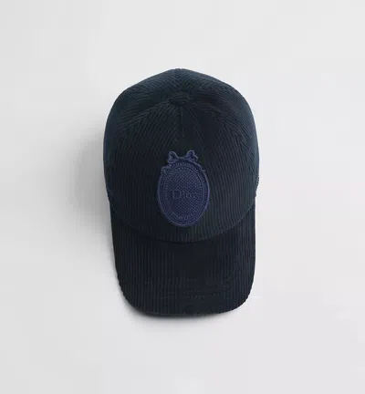 Dior Médaillon D-player Cap In Blue