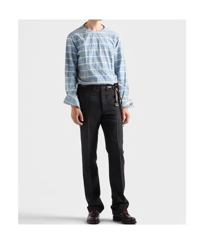 Prada Wool Pants In Black