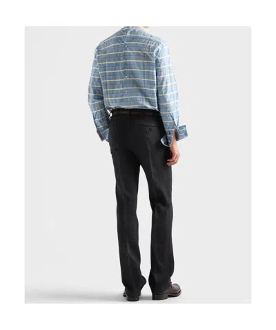 Prada Wool Pants In Black