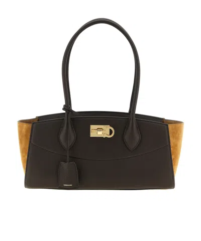 Ferragamo Double-handle Handbag In Pattern
