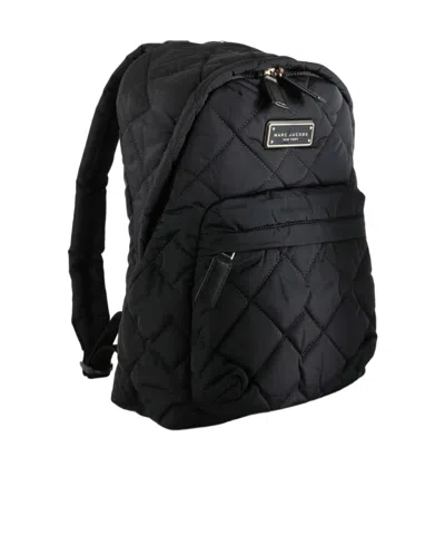 Marc Jacobs Quilted Nylon Backpack In Black