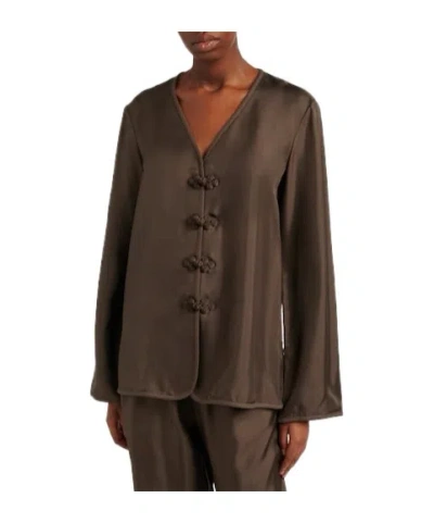 Rohe Oversized Silk Blouse In Black
