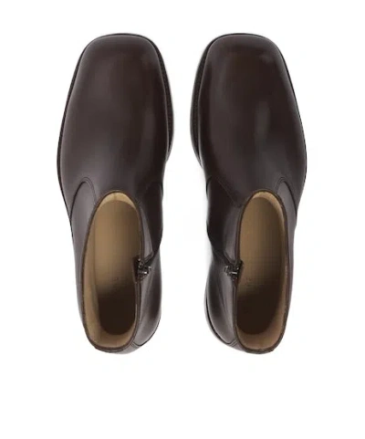 Lemaire Leather Ankle Boots In Black