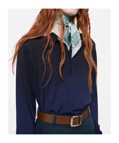 Acne Studios Checked Scarf In Blue