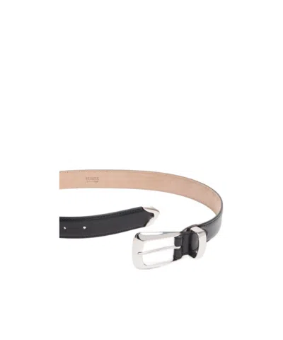 Khaite Belt With Rectangular Buckle In Black