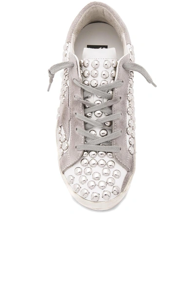 Shop Golden Goose Old Superstar Sneaker In White Studs