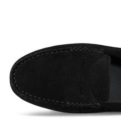 Shop Tod's Gommino Driving Shoes In Suede In Black