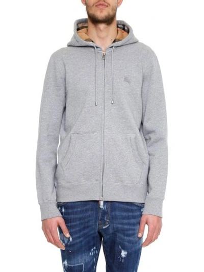 Shop Burberry Claredon Sweatshirt In Pale Grey Melange|grigio