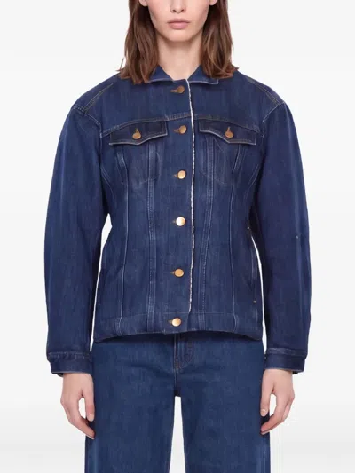 Jil Sander Button-up Denim Jacket In Blue