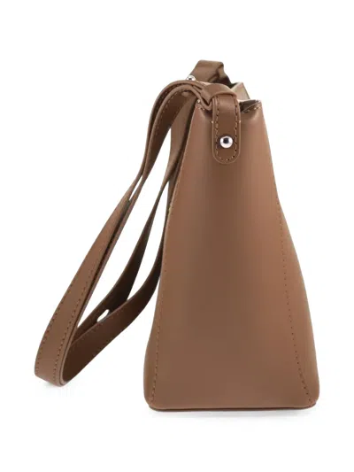 Weekend Max Mara Leather Shoulder Bag In White