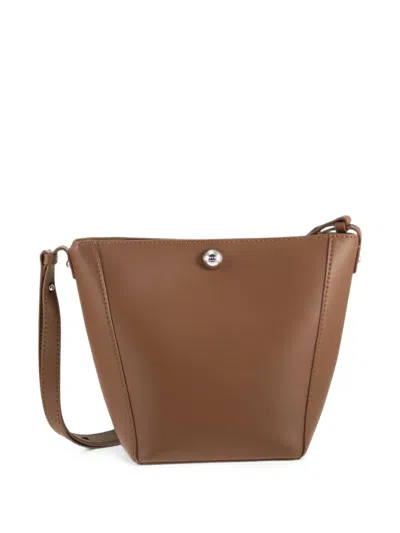 Weekend Max Mara Leather Shoulder Bag In White