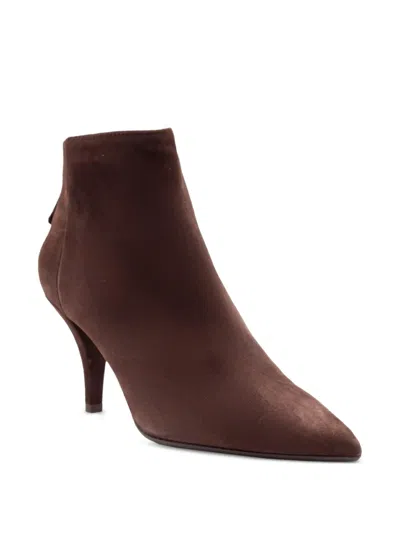 Chantal Suede Pointed-toe Ankle Boots In Multi