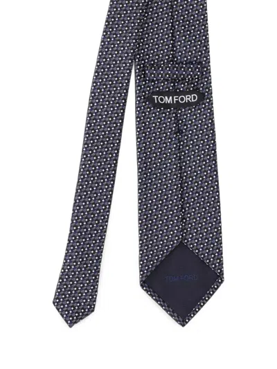 Tom Ford Geometric-pattern Silk Tie In Multi