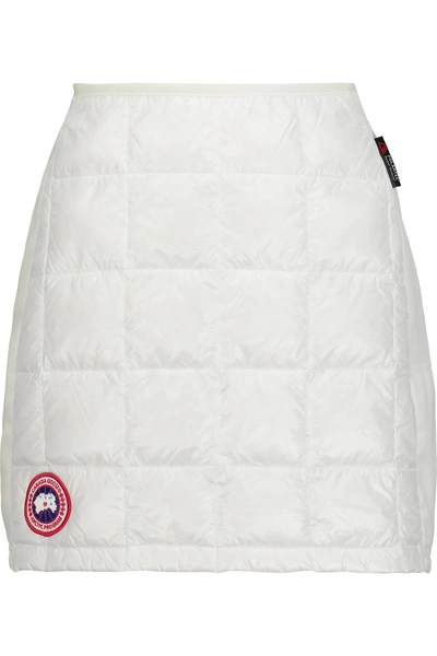 Canada Goose Hybridge Lite Jersey-paneled Quilted Shell Down Mini Skirt
