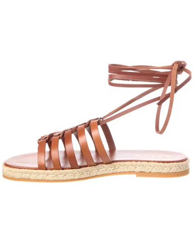 Tod's Leather Sandal In Brown