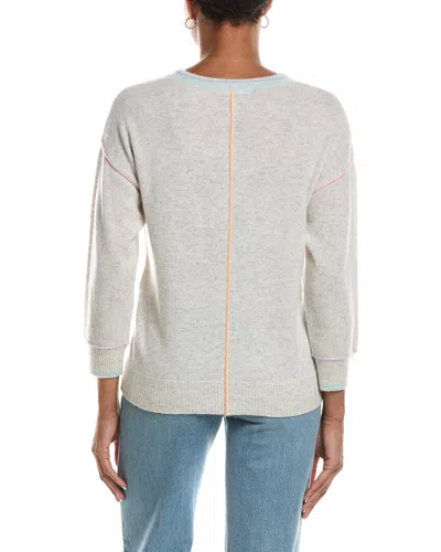 Incashmere 3/4-sleeve Cashmere Pullover In Multi