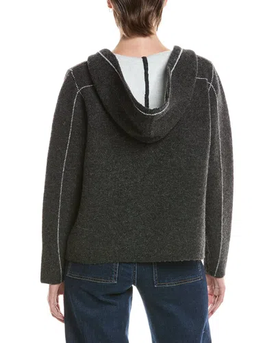 Picadilly Zip Front Hooded Wool-blend Jacket In Grey