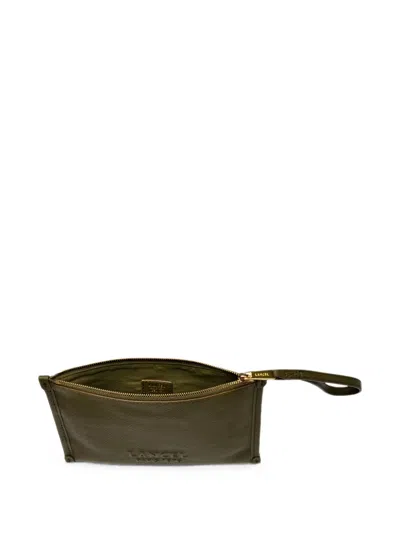 Lancel Pebbled-texture Wrist-strap Wallet In White
