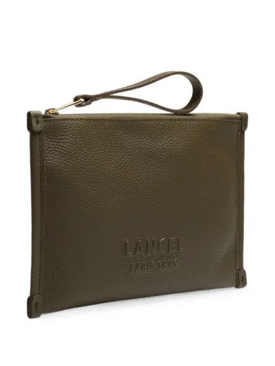 Lancel Pebbled-texture Wrist-strap Wallet In White
