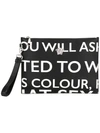 VERSACE Palazzo Medusa text scroll clutch,LEATHER100%