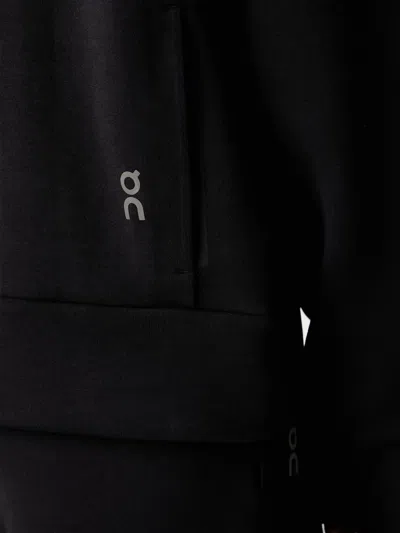 On Logo-print Raglan-sleeve Sweater In Black