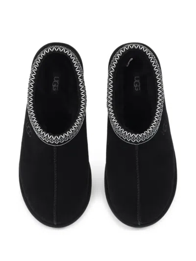Ugg Tasman Ii Suede Slippers With Wool Lining And Contrast Stitching In Pink