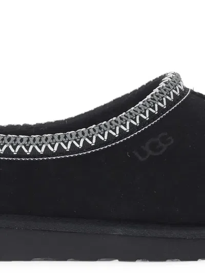 Ugg Tasman Ii Suede Slippers With Wool Lining And Contrast Stitching In Pink