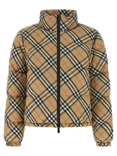 Burberry 'ambleside Check' Down Jacket In Brown