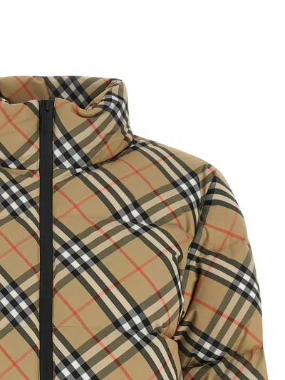 Burberry 'ambleside Check' Down Jacket In Brown