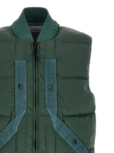 Stone Island Stand-collar Down Vest In Multi