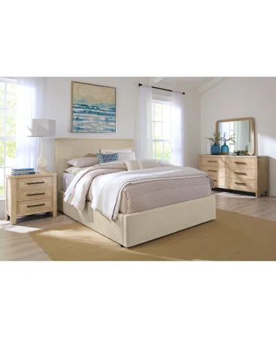 Macy's Marcel Upholstered Queen Storage Bed In Brown