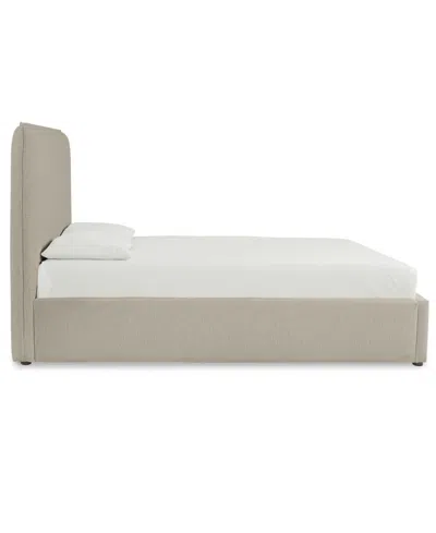 Macy's Marcel Upholstered Queen Storage Bed In Brown