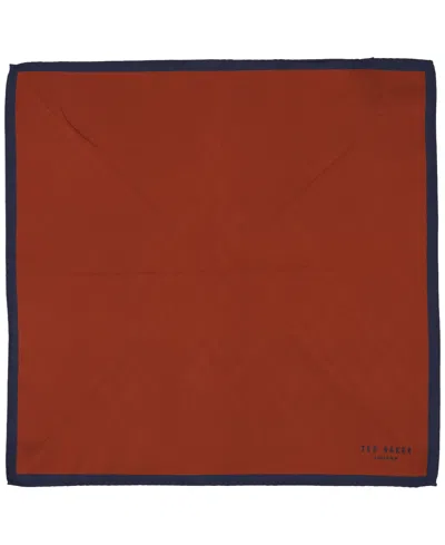 Ted Baker Men's Solid Pocket Square In Rust