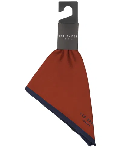 Ted Baker Men's Solid Pocket Square In Rust