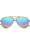 SAINT LAURENT Aviator-style metal mirrored sunglasses