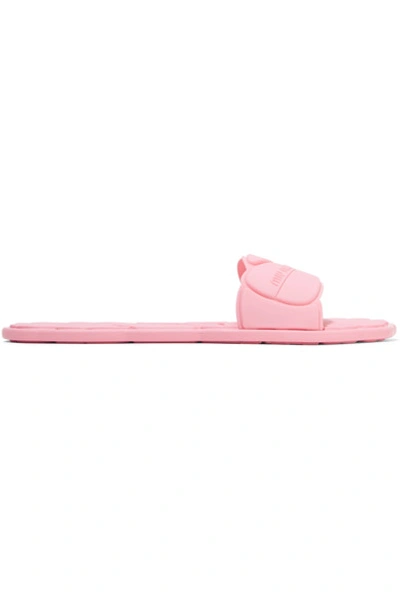 Shop Miu Miu Embossed Rubber Slides