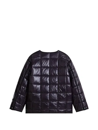 The North Face Black Red Box Liner Quilted Grid Pattern Jacket In Black