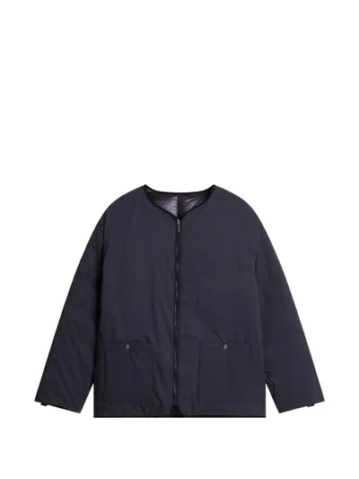 The North Face Black Red Box Liner Quilted Grid Pattern Jacket In Black