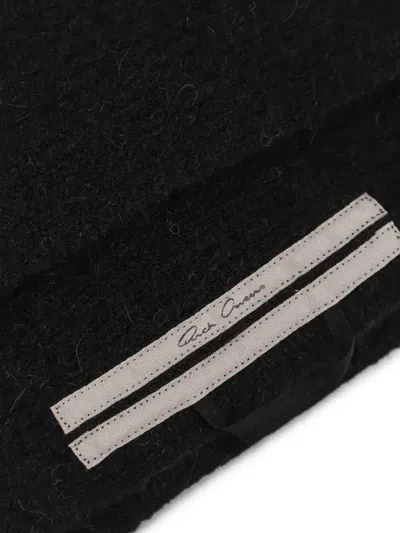 Rick Owens Rectangular Scarf In Black