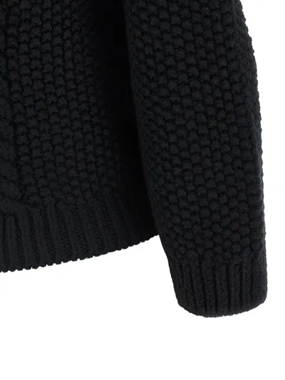 Saint Laurent Wool Sweater With Processing In Red