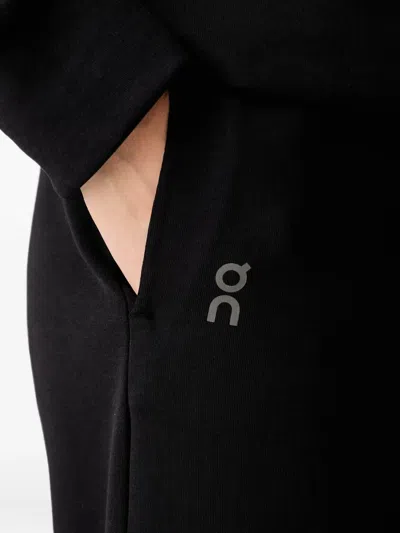 On Focus Tech Drawstring Wide-leg Track Pants In Black