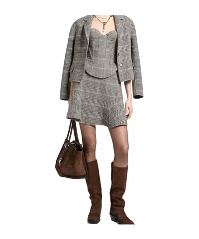 Ermanno Scervino Short Single-breasted Jacket In Gray