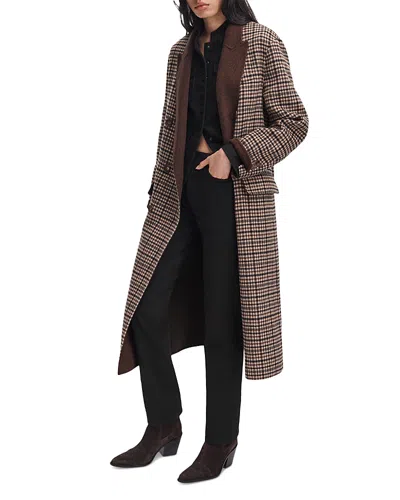 Rag & Bone Check-pattern Double-breasted Coat In Multi