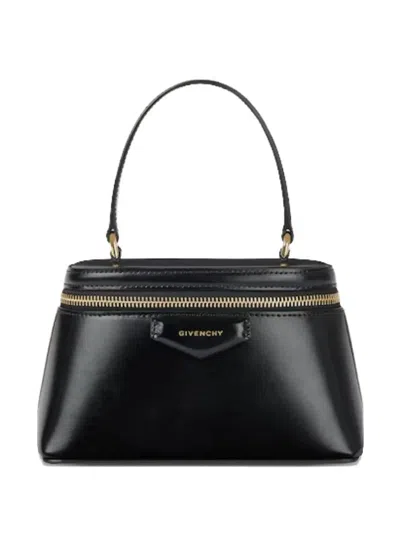 Givenchy Vanity Antigona Leather Handbag With Lettering Logo On The Front In Black