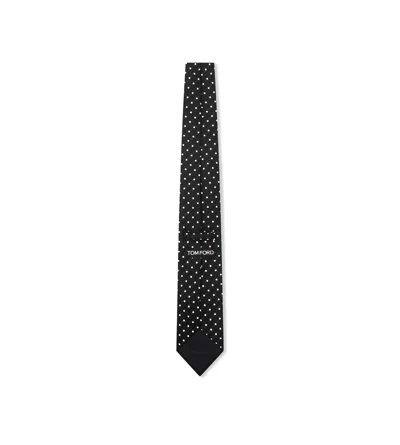 Tom Ford Polka Dot Tie In Black
