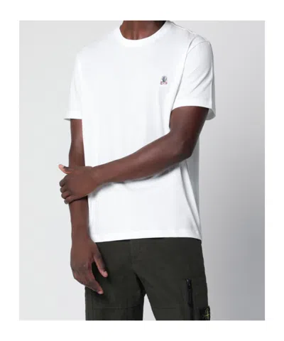 Parajumpers White Cotton T-shirt With Logo Patch In White