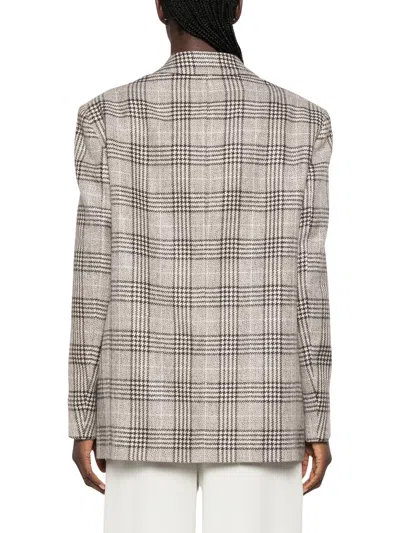 Twinset Twin-set Check-pattern Notched-lapels Jacket In Multi