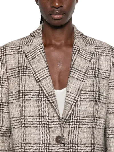 Twinset Twin-set Check-pattern Notched-lapels Jacket In Multi