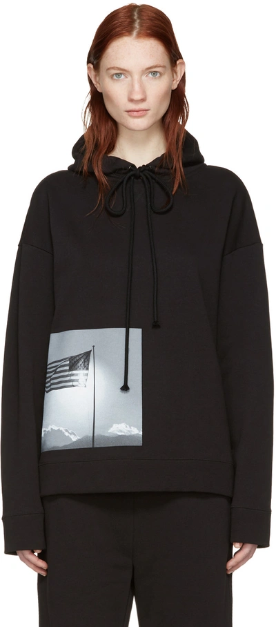トップス Raf Simons - American Flag Hoodie Raf Simons Black Robert Mapplethorpe Edition American Flag