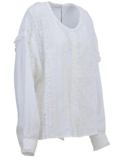 Shop Faith Connexion Oversized Lace Blouse In White